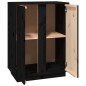 Credenza Nera 60x35x80 cm in Legno Massello di Pino Credenza Nera 60x35x80 cm in Legno Massello di Pino