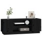 Mobile Porta TV Nera 110x35x40,5 cm in Legno Massello di Pino Mobile Porta TV Nera 110x35x40,5 cm in Legno Massello di Pino