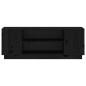 Mobile Porta TV Nera 110x35x40,5 cm in Legno Massello di Pino Mobile Porta TV Nera 110x35x40,5 cm in Legno Massello di Pino