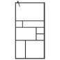 vidaXL Parete Doccia con Mensola Nera 100x195 cm Vetro ESG e Alluminio vidaXL Parete Doccia con Mensola Nera 100x195 cm Vetro ESG e Alluminio