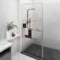 vidaXL Parete Doccia con Mensola Cromo 100x195cm Vetro ESG e Alluminio vidaXL Parete Doccia con Mensola Cromo 100x195cm Vetro ESG e Alluminio