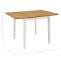 vidaXL Tavolo da Pranzo Estensibile Bianco (80-120)x80x74 cm in MDF vidaXL Tavolo da Pranzo Estensibile Bianco (80-120)x80x74 cm in MDF