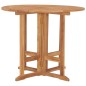 vidaXL Tavolo da Giardino Pieghevole Ø90x75 cm in Massello di Teak vidaXL Tavolo da Giardino Pieghevole Ø90x75 cm in Massello di Teak