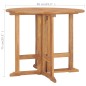 vidaXL Tavolo da Giardino Pieghevole Ø90x75 cm in Massello di Teak vidaXL Tavolo da Giardino Pieghevole Ø90x75 cm in Massello di Teak