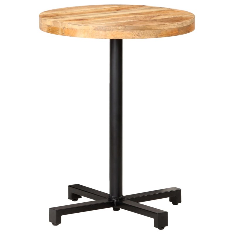vidaXL Tavolino da Bistrot Rotondo Ø60x75 cm in Legno di Mango Grezzo vidaXL Tavolino da Bistrot Rotondo Ø60x75 cm in Legno di Mango Grezzo