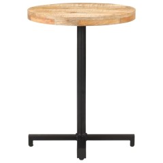 vidaXL Tavolino da Bistrot Rotondo Ø60x75 cm in Legno di Mango Grezzo