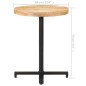vidaXL Tavolino da Bistrot Rotondo Ø60x75 cm in Legno di Mango Grezzo vidaXL Tavolino da Bistrot Rotondo Ø60x75 cm in Legno di Mango Grezzo
