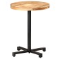 vidaXL Tavolino da Bistrot Rotondo Ø60x75 cm in Legno di Mango Grezzo vidaXL Tavolino da Bistrot Rotondo Ø60x75 cm in Legno di Mango Grezzo