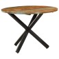 vidaXL Tavolo da Pranzo Rotondo 100x100x75 cm Massello di Recupero vidaXL Tavolo da Pranzo Rotondo 100x100x75 cm Massello di Recupero
