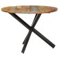 vidaXL Tavolo da Pranzo Rotondo 100x100x75 cm Massello di Recupero vidaXL Tavolo da Pranzo Rotondo 100x100x75 cm Massello di Recupero