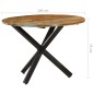 vidaXL Tavolo da Pranzo Rotondo 100x100x75 cm Massello di Recupero vidaXL Tavolo da Pranzo Rotondo 100x100x75 cm Massello di Recupero