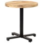 vidaXL Tavolino da Bistrot Rotondo Ø70x75 cm in Legno di Mango Grezzo vidaXL Tavolino da Bistrot Rotondo Ø70x75 cm in Legno di Mango Grezzo