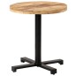 vidaXL Tavolino da Bistrot Rotondo Ø70x75 cm in Legno di Mango Grezzo vidaXL Tavolino da Bistrot Rotondo Ø70x75 cm in Legno di Mango Grezzo