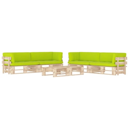 vidaXL Set Divani in Pallet con Cuscini 6 pz in Pino Impregnato