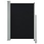 vidaXL Tenda da Sole Laterale Retrattile 120 x 300 cm Nera vidaXL Tenda da Sole Laterale Retrattile 120 x 300 cm Nera