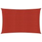 vidaXL Vela Parasole 160 g/m² Rossa 2,5x5 m in HDPE