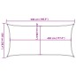 vidaXL Vela Parasole 160 g/m² Rossa 2,5x5 m in HDPE