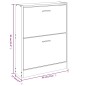 Scarpiera Bianca 59x17x81 cm in Legno Multistrato