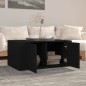 Tavolino da Salotto Nero 80x50x36 cm in Legno Multistrato Tavolino da Salotto Nero 80x50x36 cm in Legno Multistrato
