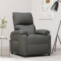 vidaXL Poltrona Alzapersona in Tessuto Grigio Scuro