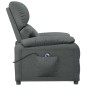 vidaXL Poltrona Alzapersona in Tessuto Grigio Scuro