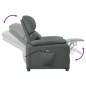 vidaXL Poltrona Alzapersona in Tessuto Grigio Scuro