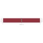 vidaXL Tenda da Sole Laterale Retrattile Rossa 160x1200 cm vidaXL Tenda da Sole Laterale Retrattile Rossa 160x1200 cm