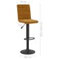 vidaXL Sgabelli da Bar 2 pz Marroni in Velluto vidaXL Sgabelli da Bar 2 pz Marroni in Velluto