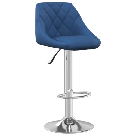 vidaXL Sgabello da Bar Blu in Velluto