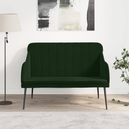 Panca Verde Scuro 110x76x80 cm in Velluto