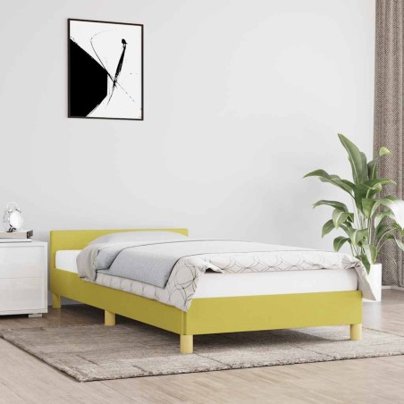 vidaXL Giroletto senza Materasso Verde 100x200 cm in Tessuto