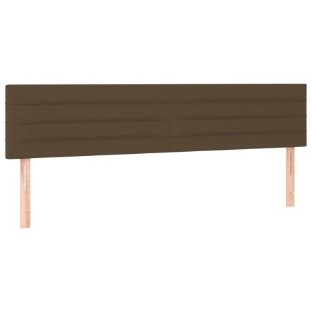 vidaXL Testiera 2 pz Marrone Scuro 80x5x78/88 cm in Tessuto
