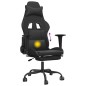 vidaXL Sedia da Gaming con Massaggio e Poggiapiedi Nera in Similpelle vidaXL Sedia da Gaming con Massaggio e Poggiapiedi Nera in Similpelle