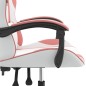 vidaXL Sedia da Gaming Girevole Bianco e Rosa in Similpelle vidaXL Sedia da Gaming Girevole Bianco e Rosa in Similpelle