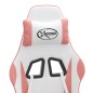 vidaXL Sedia da Gaming Girevole Bianco e Rosa in Similpelle vidaXL Sedia da Gaming Girevole Bianco e Rosa in Similpelle