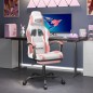 vidaXL Sedia da Gaming Girevole Poggiapiedi Bianca e Rosa Similpelle vidaXL Sedia da Gaming Girevole Poggiapiedi Bianca e Rosa Similpelle