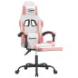 vidaXL Sedia da Gaming Girevole Poggiapiedi Bianca e Rosa Similpelle vidaXL Sedia da Gaming Girevole Poggiapiedi Bianca e Rosa Similpelle
