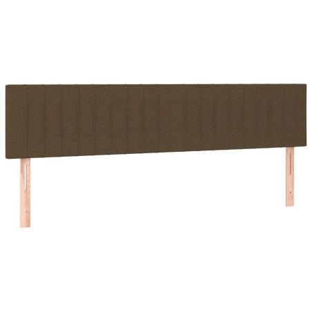 vidaXL Testiera 2 pz Marrone Scuro 90x5x78/88 cm in Tessuto