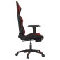 vidaXL Sedia Gaming Massaggio Poggiapiedi Nero e Rosso Vino Similpelle vidaXL Sedia Gaming Massaggio Poggiapiedi Nero e Rosso Vino Similpelle