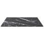 vidaXL Piano Tavolo Nero 40x40 cm 6 mm Vetro Temperato Design Marmo