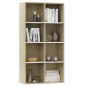 vidaXL Libreria/Credenza Bianca Rovere Sonoma 66x30x130 cm Multistrato vidaXL Libreria/Credenza Bianca Rovere Sonoma 66x30x130 cm Multistrato