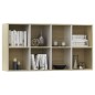 vidaXL Libreria/Credenza Bianca Rovere Sonoma 66x30x130 cm Multistrato vidaXL Libreria/Credenza Bianca Rovere Sonoma 66x30x130 cm Multistrato