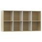 vidaXL Libreria/Credenza Bianca Rovere Sonoma 66x30x130 cm Multistrato vidaXL Libreria/Credenza Bianca Rovere Sonoma 66x30x130 cm Multistrato