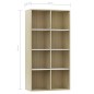 vidaXL Libreria/Credenza Bianca Rovere Sonoma 66x30x130 cm Multistrato vidaXL Libreria/Credenza Bianca Rovere Sonoma 66x30x130 cm Multistrato