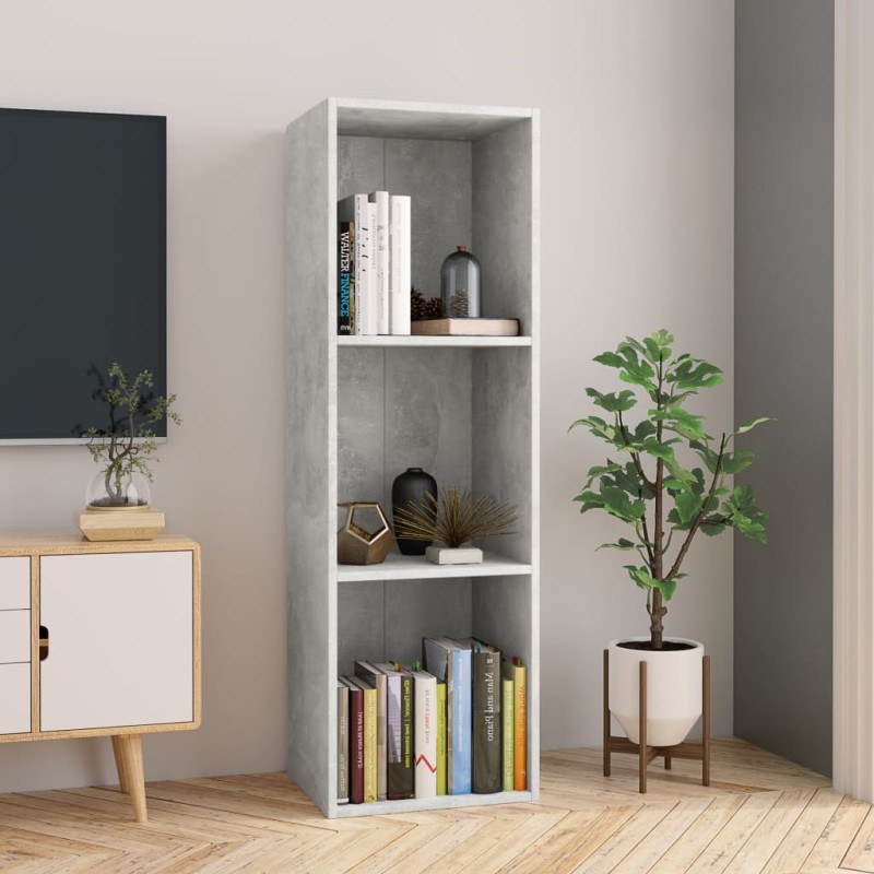 vidaXL Libreria/Mobile TV Grigio Cemento 36x30x114cm Legno Multistrato vidaXL Libreria/Mobile TV Grigio Cemento 36x30x114cm Legno Multistrato