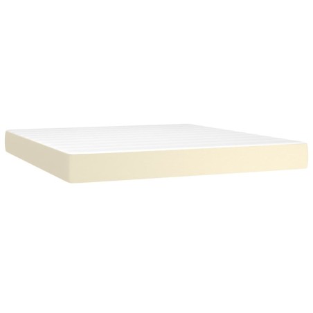 Materasso a Molle Crema 180x200x20 cm in Similpelle