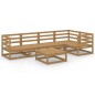 vidaXL Set Salotto da Giardino 6pz Marrone Ambra Legno Massello Pino vidaXL Set Salotto da Giardino 6pz Marrone Ambra Legno Massello Pino