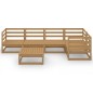 vidaXL Set Salotto da Giardino 6pz Marrone Ambra Legno Massello Pino vidaXL Set Salotto da Giardino 6pz Marrone Ambra Legno Massello Pino