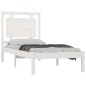 vidaXL Giroletto Bianco in Legno Massello 75x190 cm Small Single vidaXL Giroletto Bianco in Legno Massello 75x190 cm Small Single