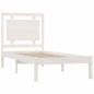 vidaXL Giroletto Bianco in Legno Massello 75x190 cm Small Single vidaXL Giroletto Bianco in Legno Massello 75x190 cm Small Single